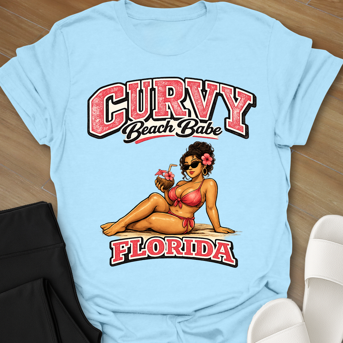 Florida Curvy Beach Babe T-Shirt