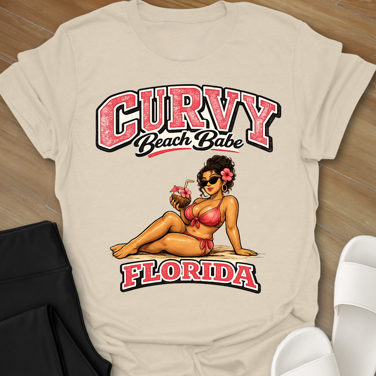 Florida Curvy Beach Babe T-Shirt