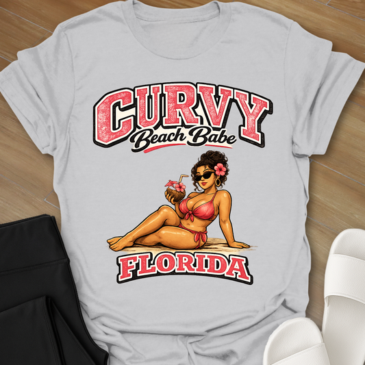 Florida Curvy Beach Babe T-Shirt