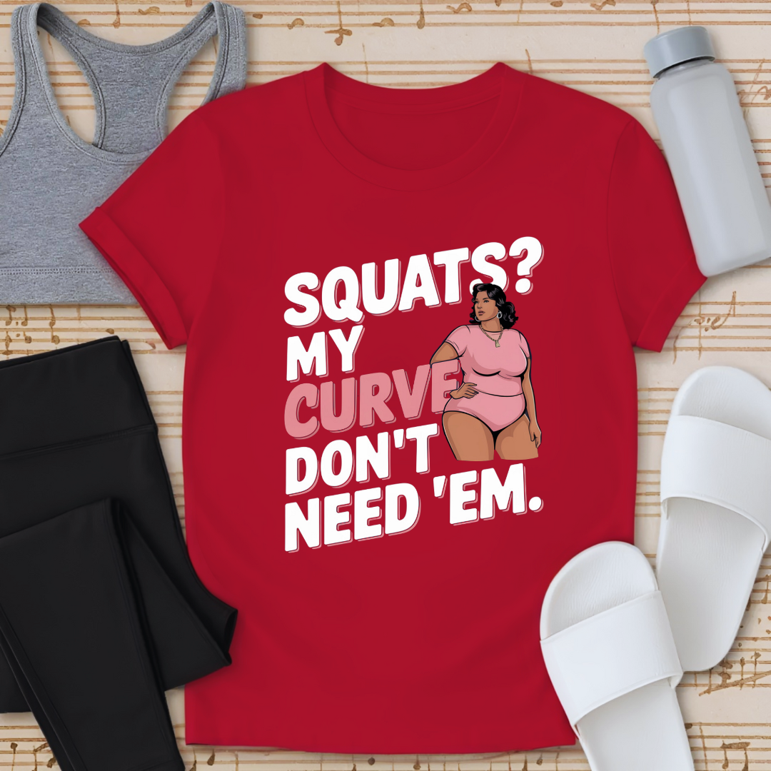 No Squats Curvy Girl T-Shirt