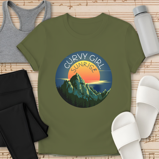 Curvy Girl Sunrise T-Shirt