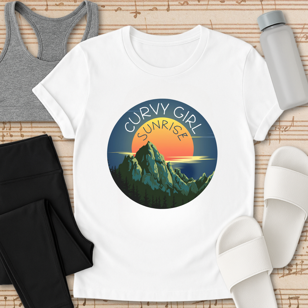 Curvy Girl Sunrise T-Shirt