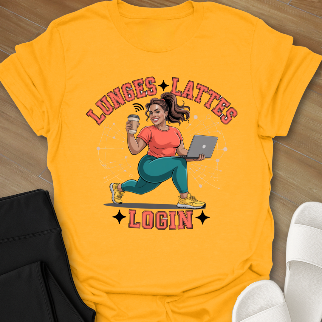 Lunges Lattes Login T-Shirt