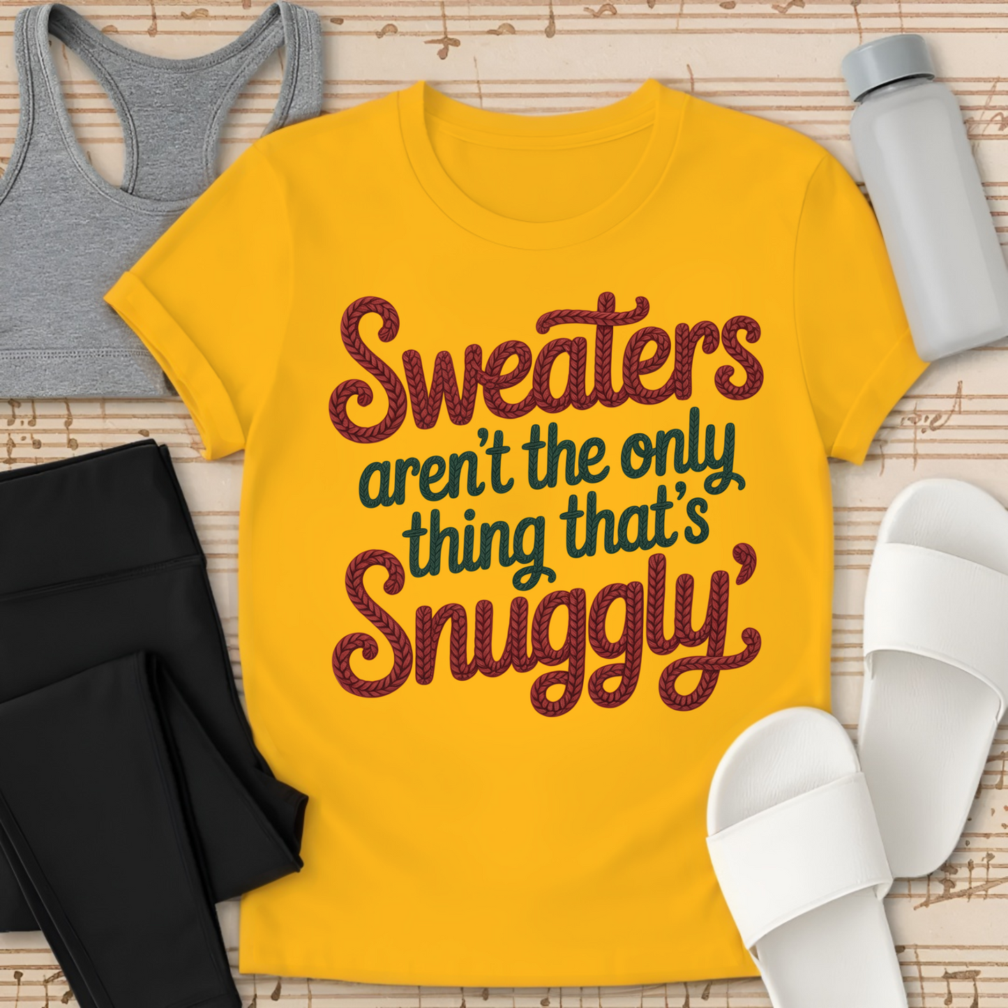 Snuggly Text  T-Shirt