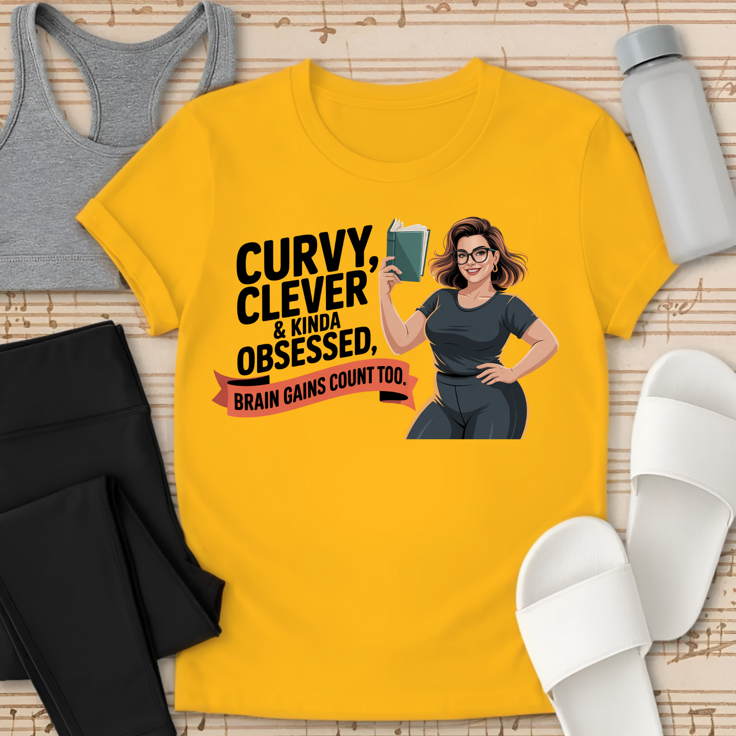 Curvy, Clever & kinda Obsessed  T-Shirt
