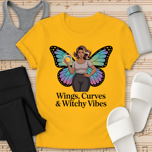 Wings, Curves & Witchy Vibes T-Shirt
