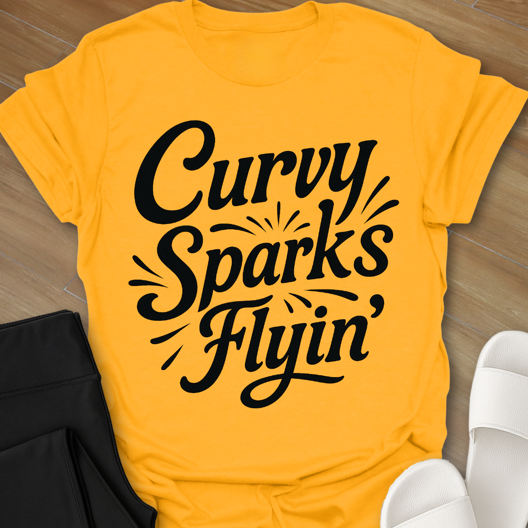 Curvy Sparks Flyin' T-Shirt