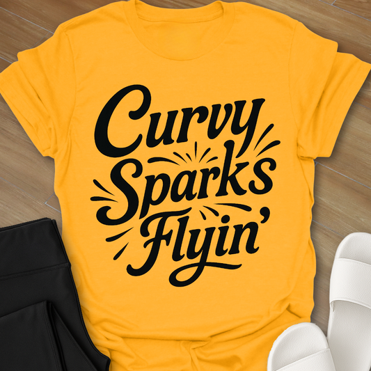 Curvy Sparks Flyin' T-Shirt