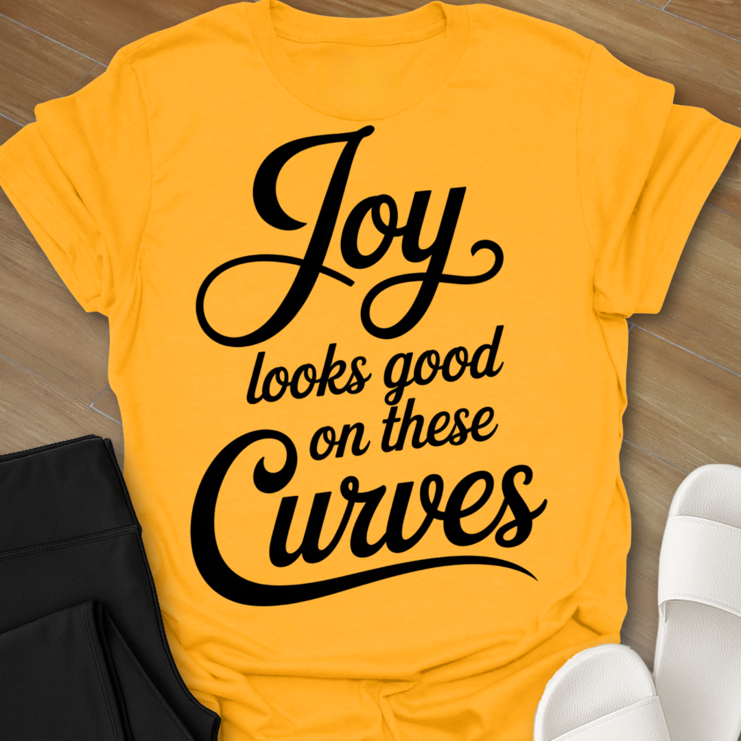 Joy looks good on these Curves T-Shirt