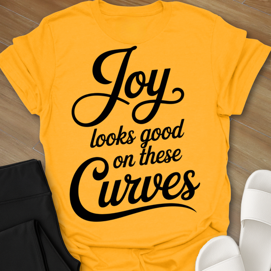 Joy looks good on these Curves T-Shirt