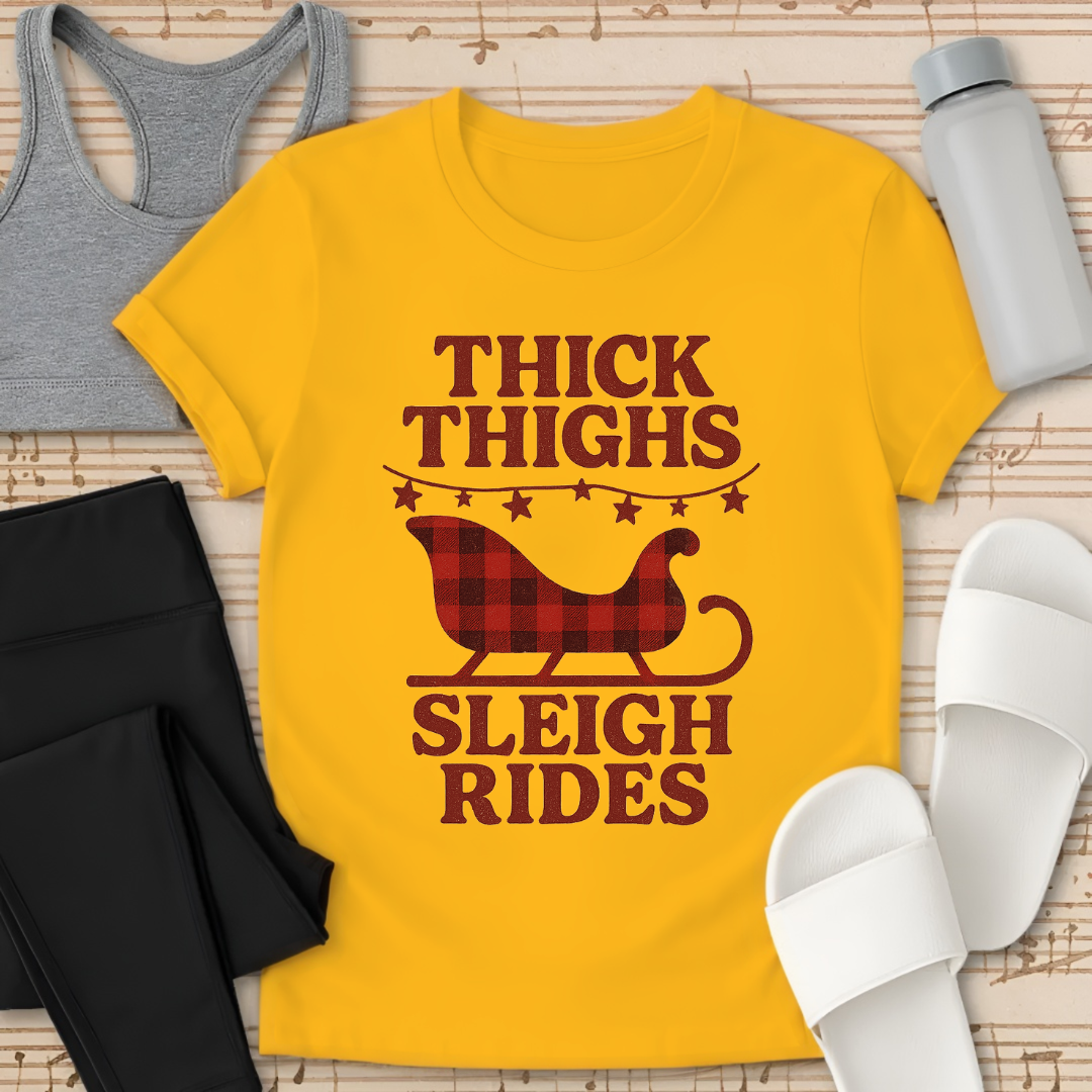 Curvy Girl Sleigh Ride T-Shirt