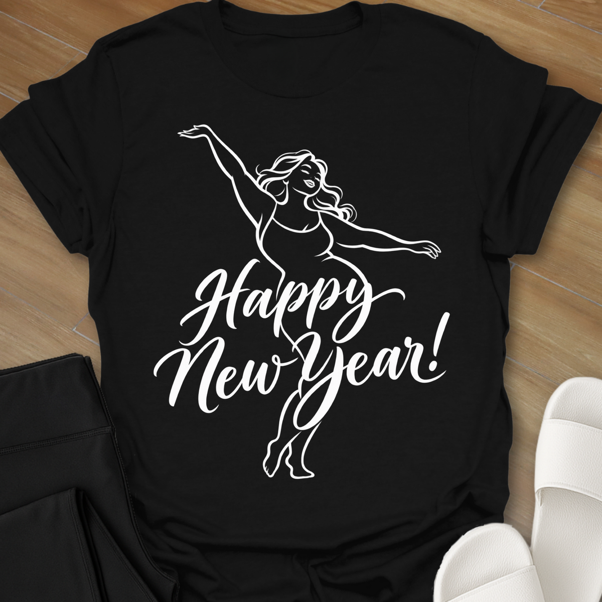 Happy New Year Curvy Girl T-Shirt