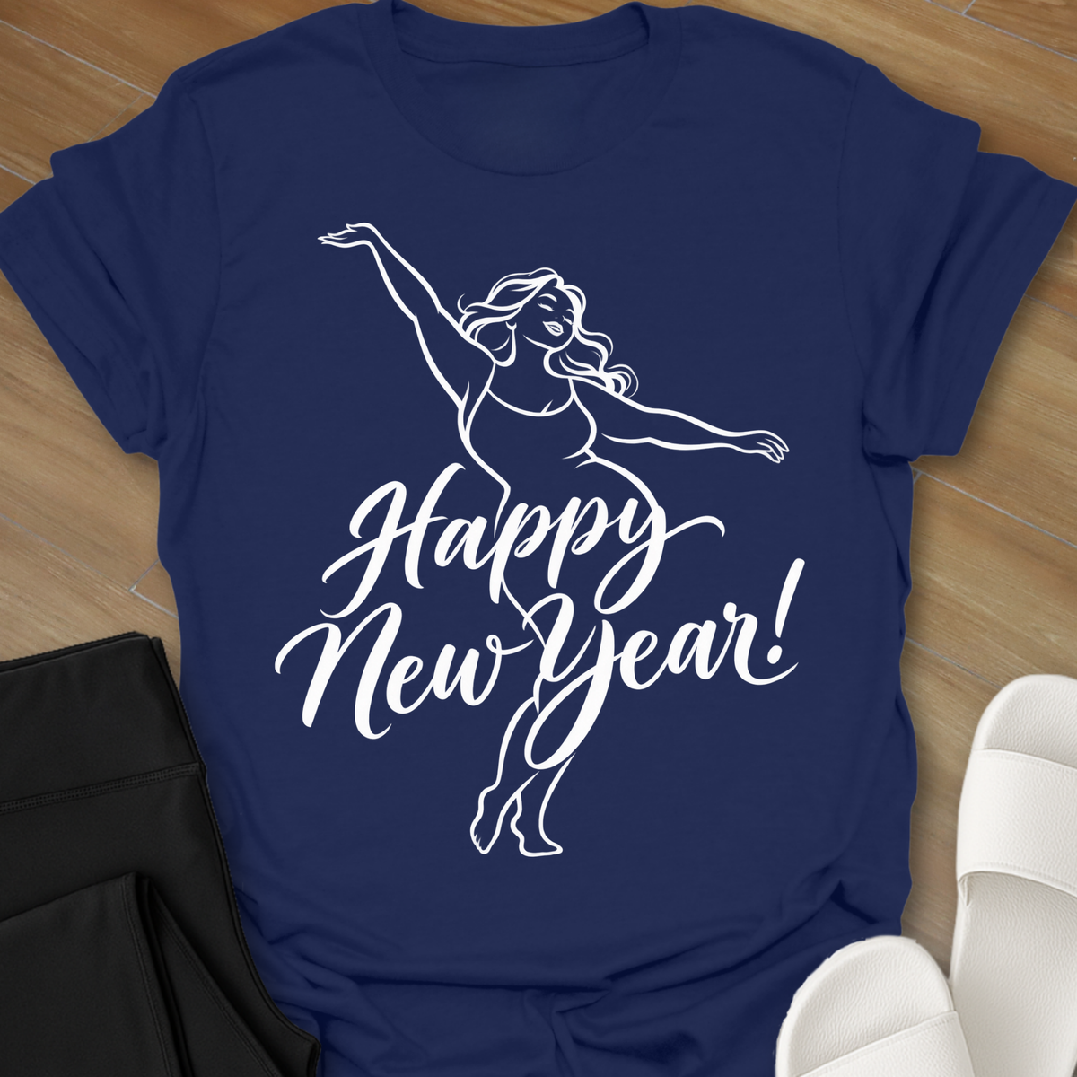 Happy New Year Curvy Girl T-Shirt