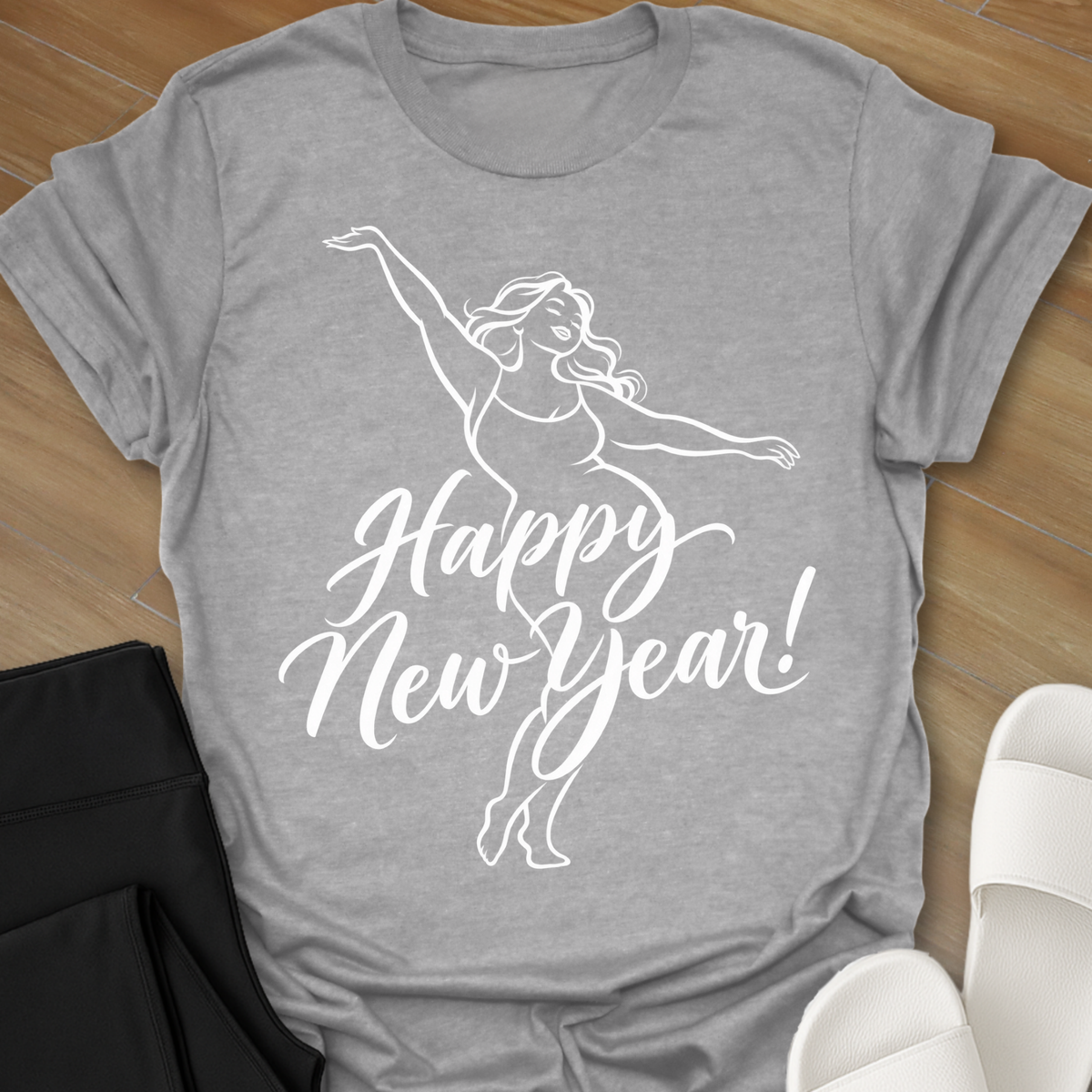 Happy New Year Curvy Girl T-Shirt