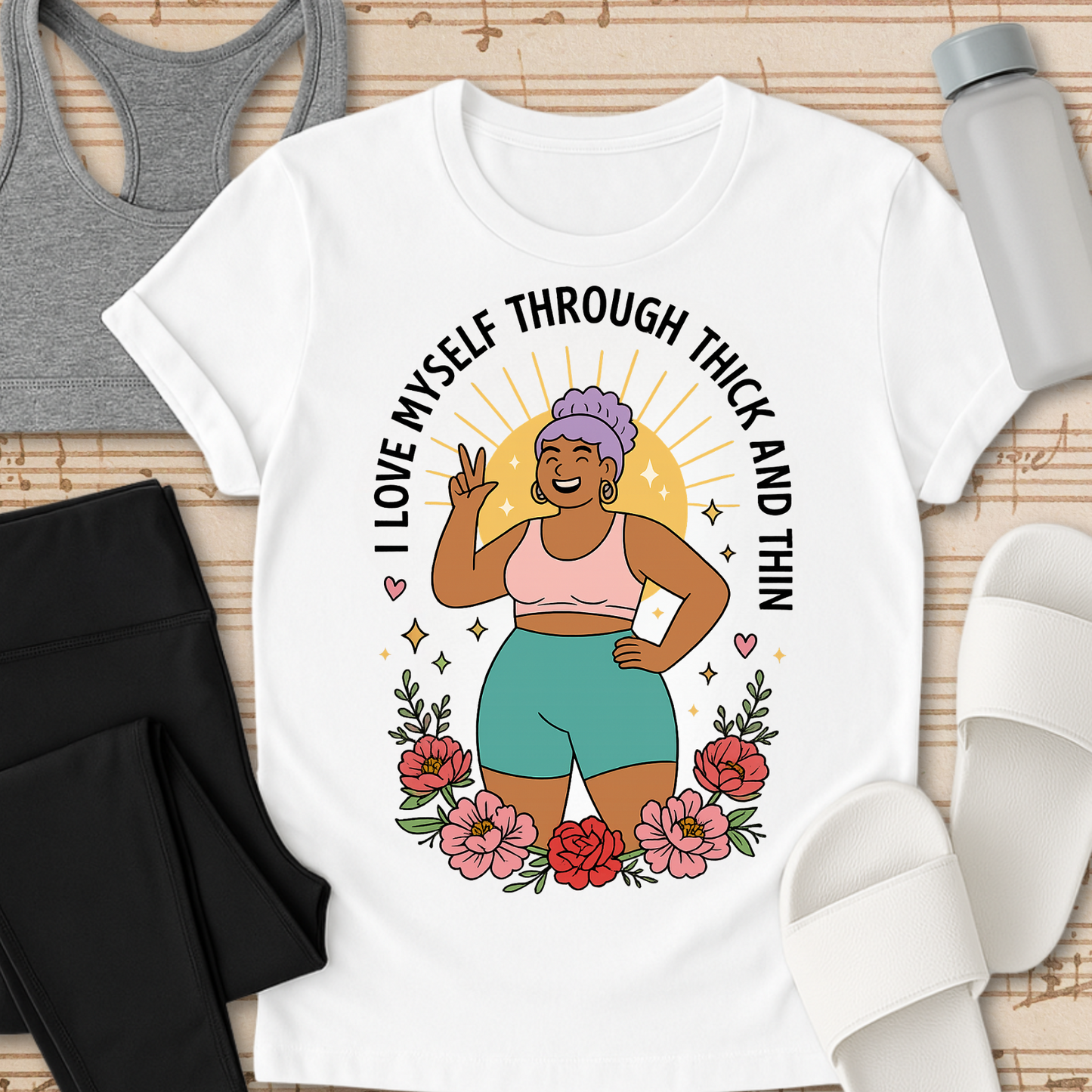 I Love Myself Through Thick and Thin T-Shirt