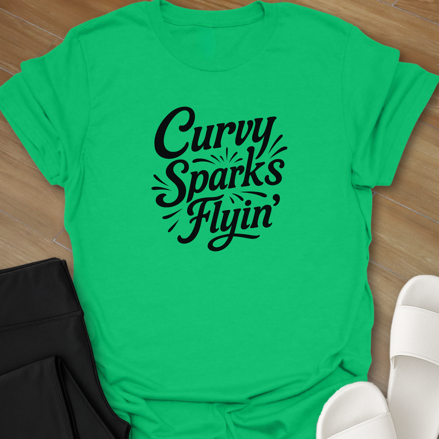 Curvy Sparks Flyin' T-Shirt