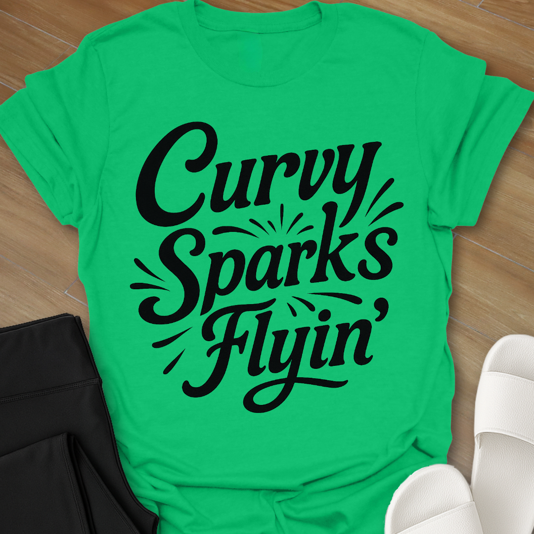 Curvy Sparks Flyin' T-Shirt