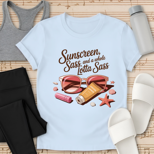 Curvy Sunscreen Sass T-Shirt