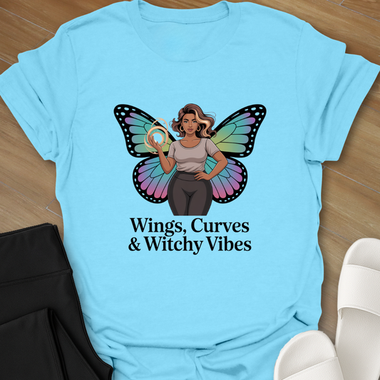 Wings, Curves & Witchy Vibes T-Shirt