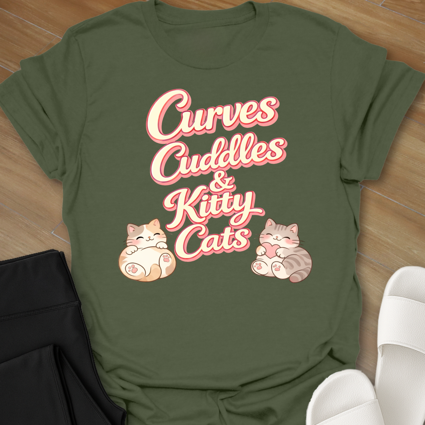 Curves Cuddles & Kitty Cats T-Shirt