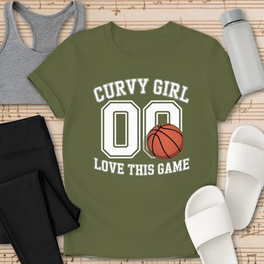 Curvy Girl Love This Game T-Shirt