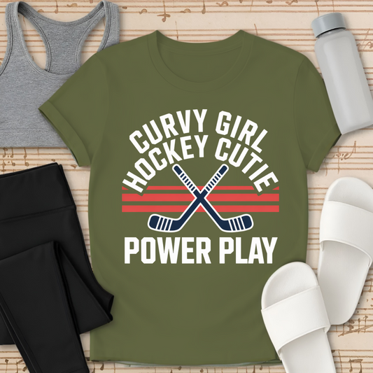 Curvy Hockey Cutie T-Shirt