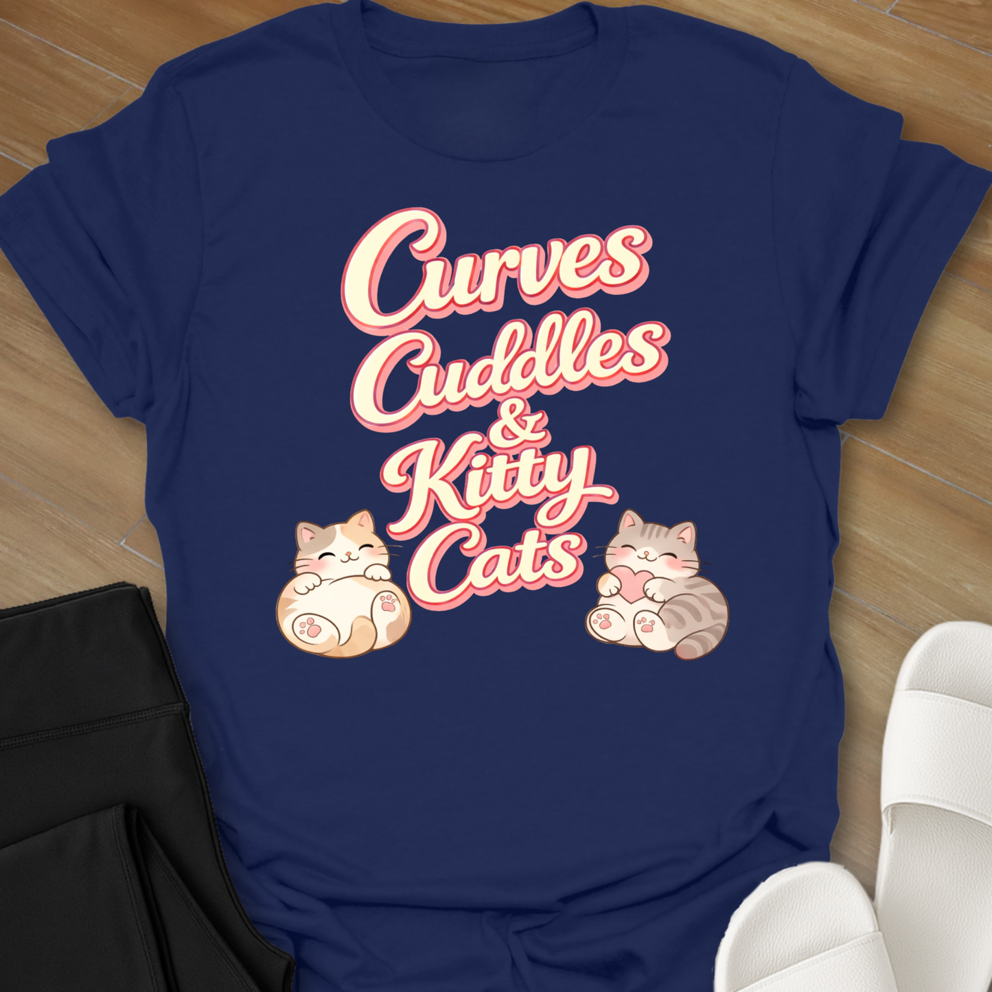 Curves Cuddles & Kitty Cats T-Shirt