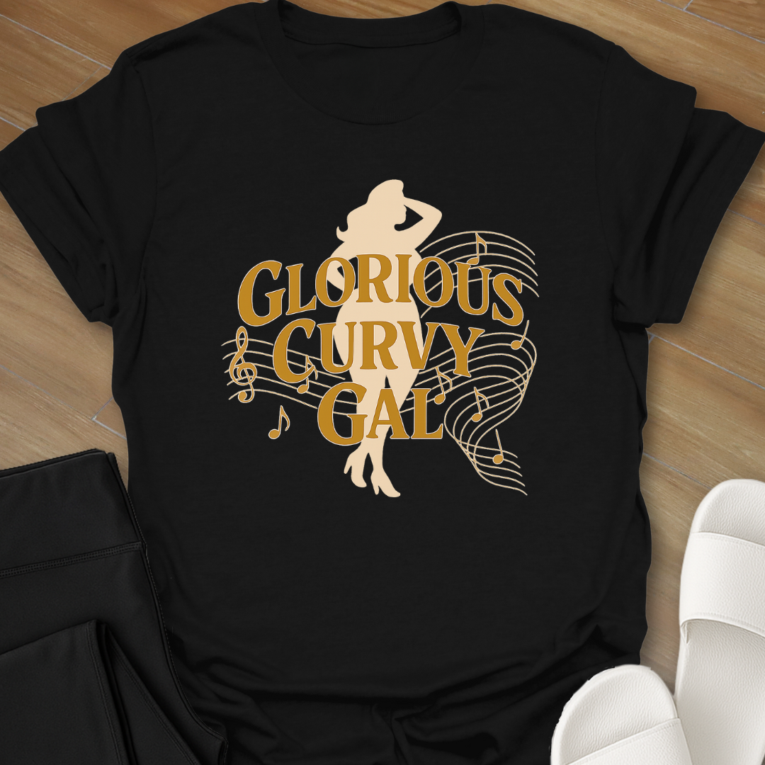 Glorious Curvy Gal Silhouette T-Shirt
