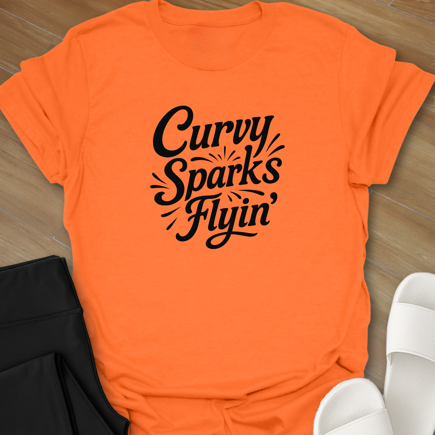 Curvy Sparks Flyin' T-Shirt