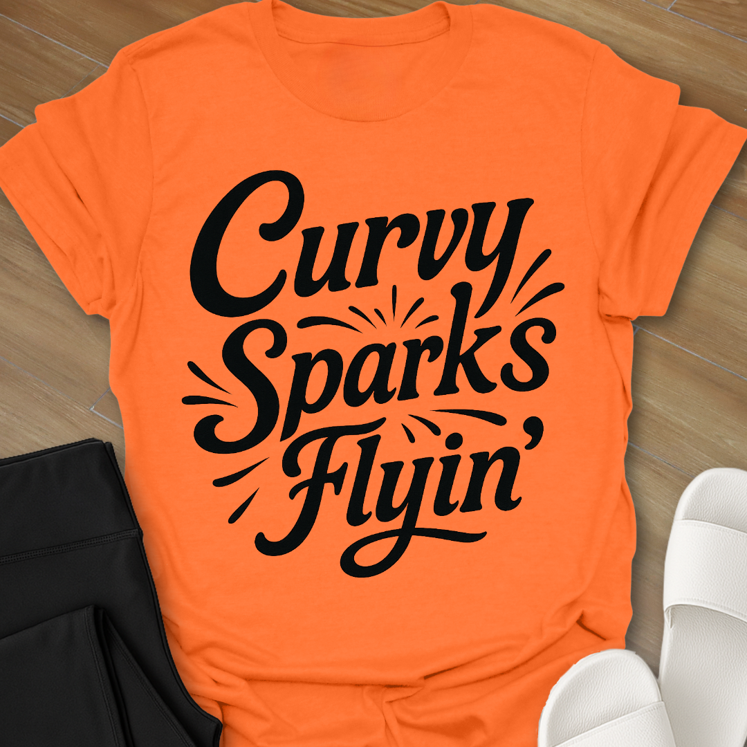 Curvy Sparks Flyin' T-Shirt