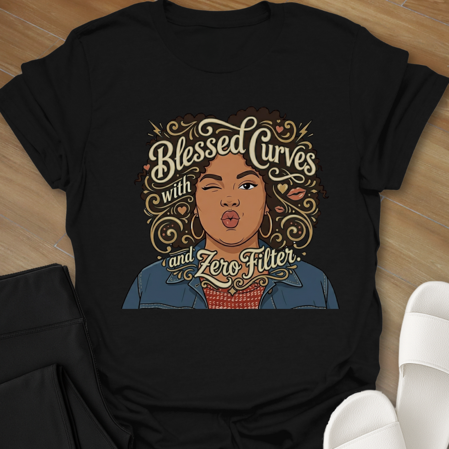 Blessed with Curves and Zero Filter T-Shirt