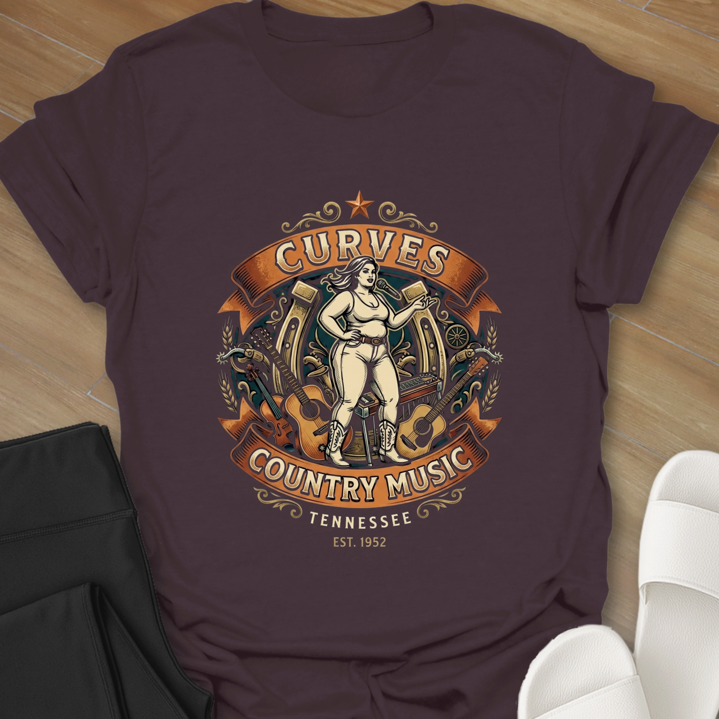Curves And Tennessee Whiskey T-Shirt