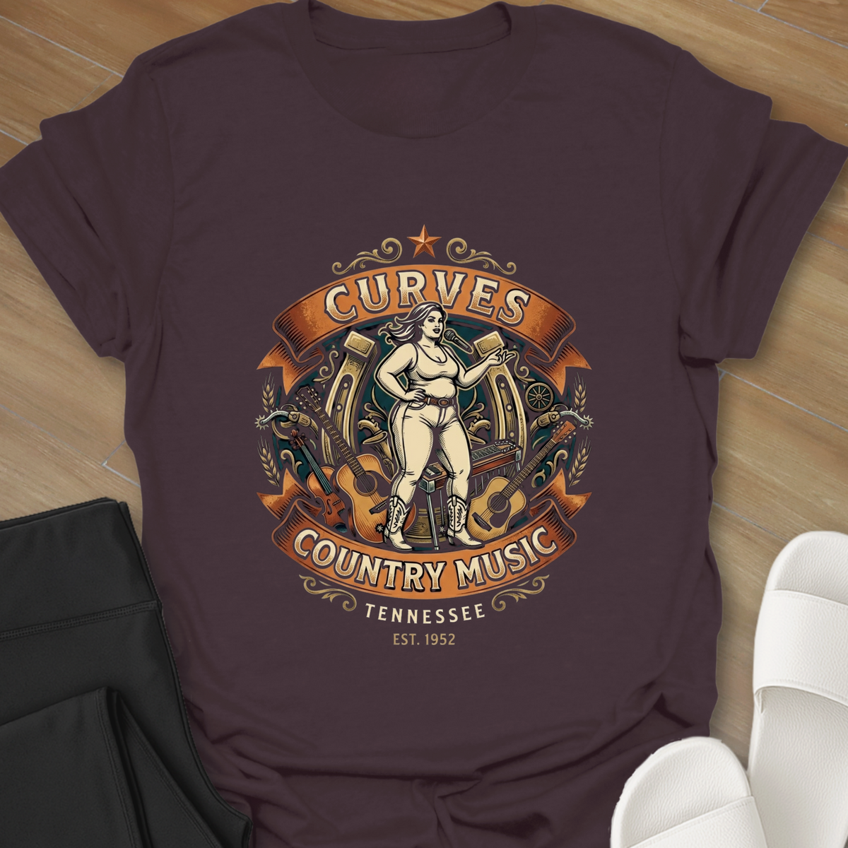 Curves And Tennessee Whiskey T-Shirt