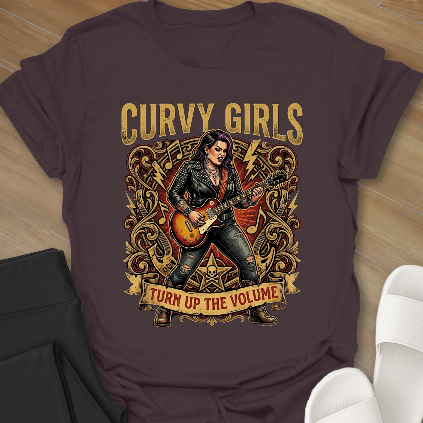 Curvy Girls Turn Up T-Shirt