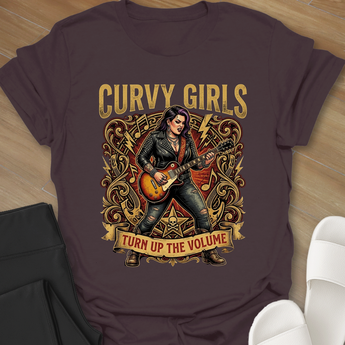 Curvy Girls Turn Up T-Shirt