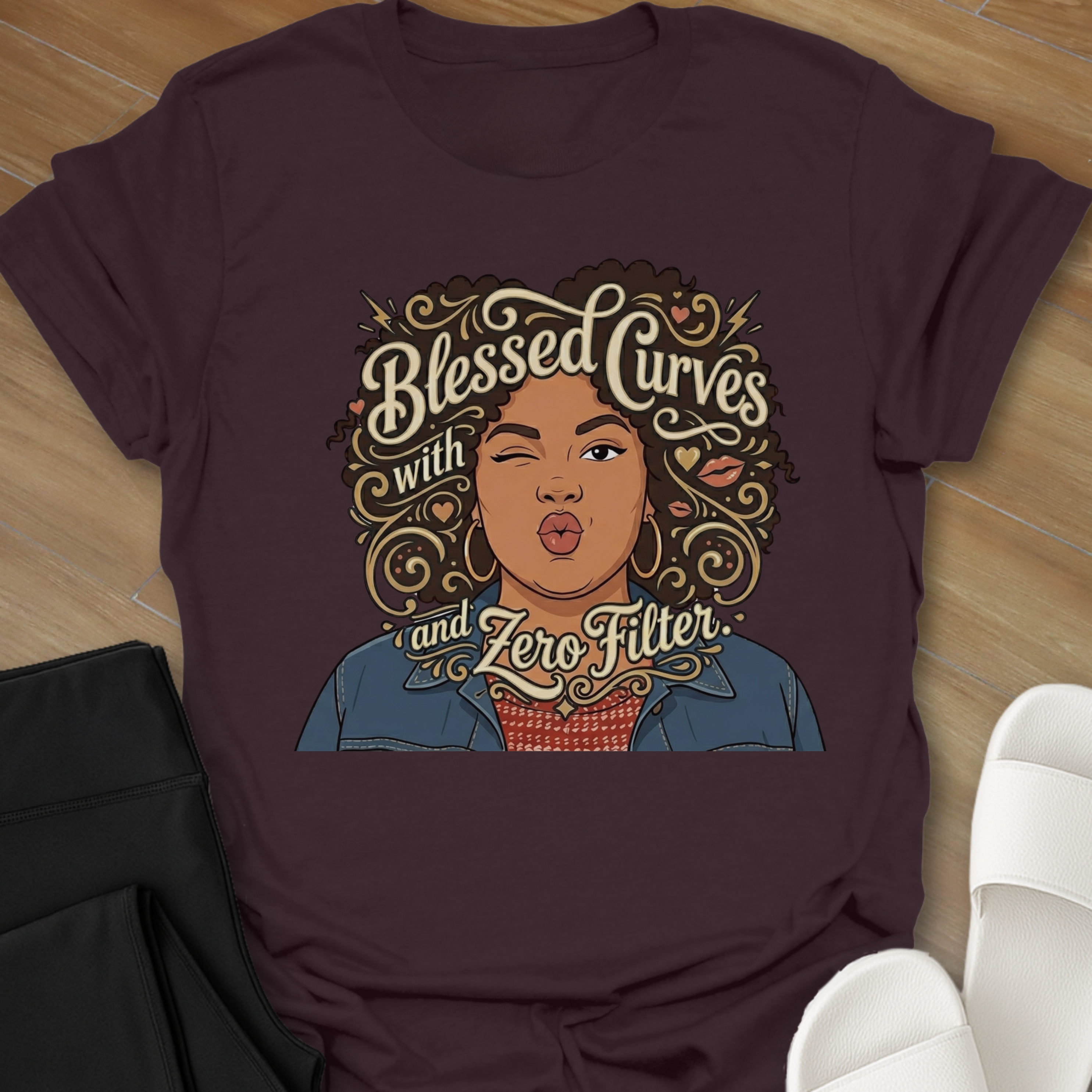Blessed with Curves and Zero Filter T-Shirt