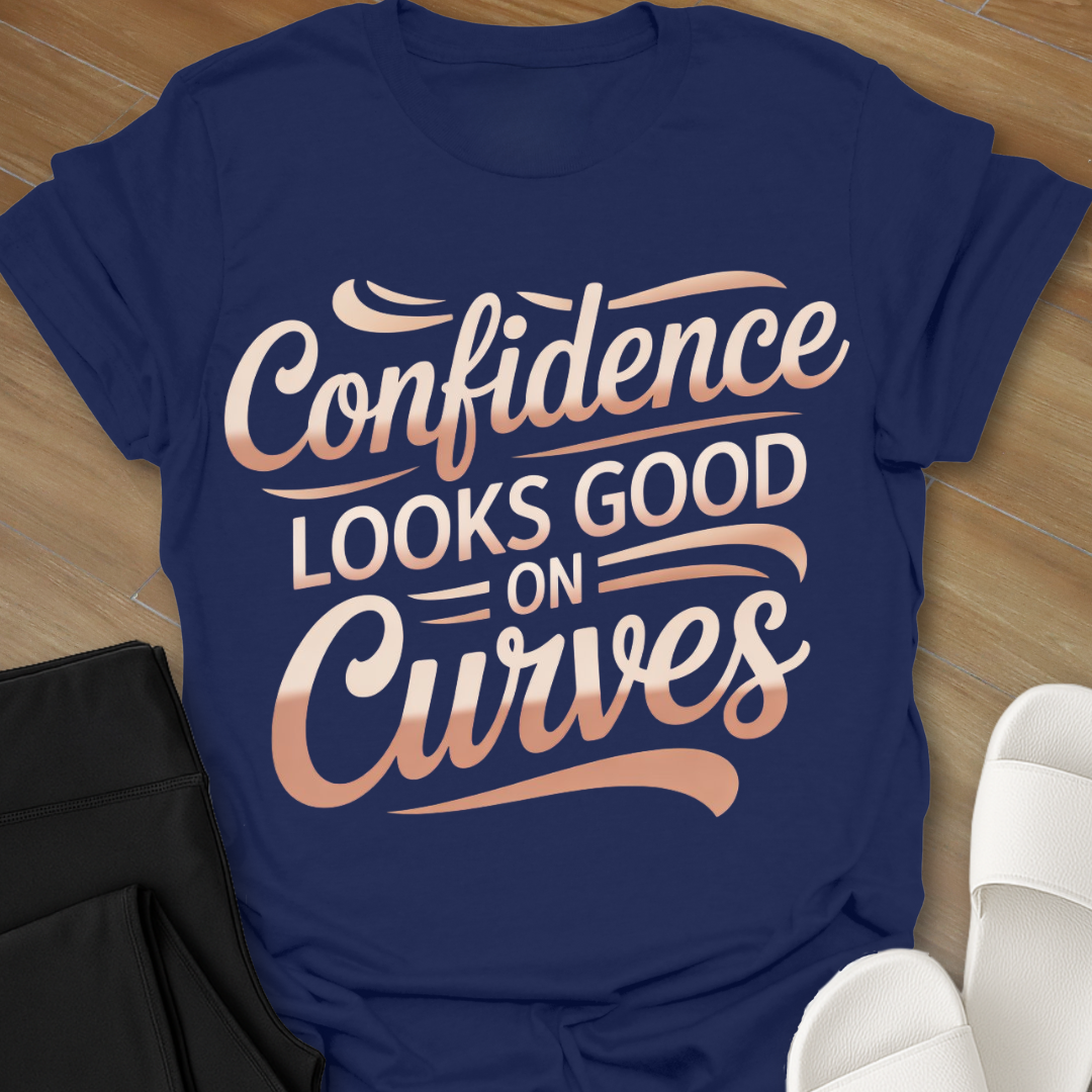 Confidence looks good on Curves  T-Shirt