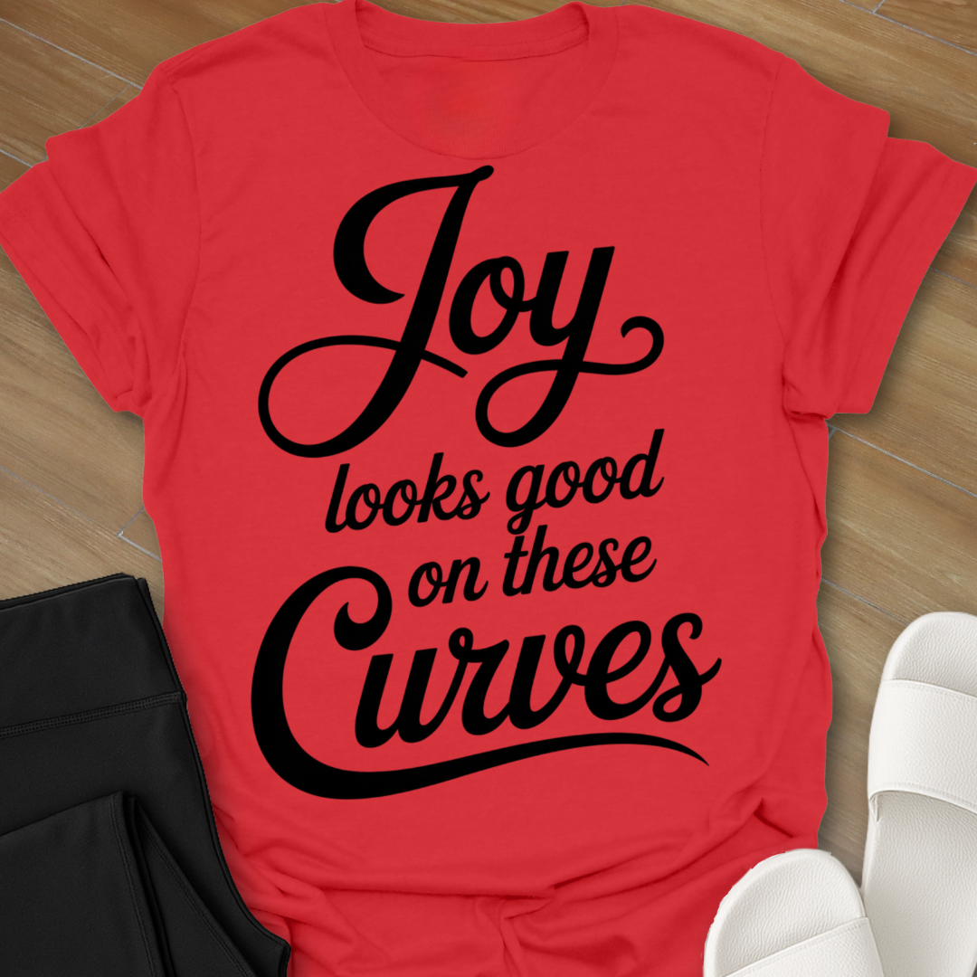 Joy looks good on these Curves T-Shirt