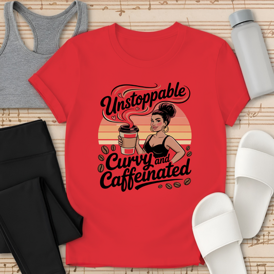 Curvy and Caffeinated T-Shirt