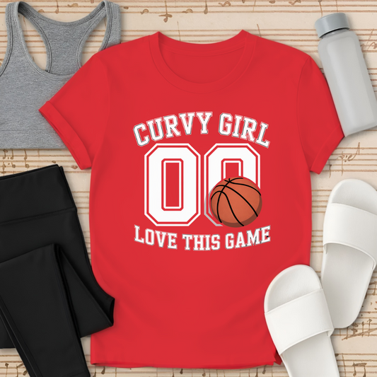 Curvy Girl Love This Game T-Shirt
