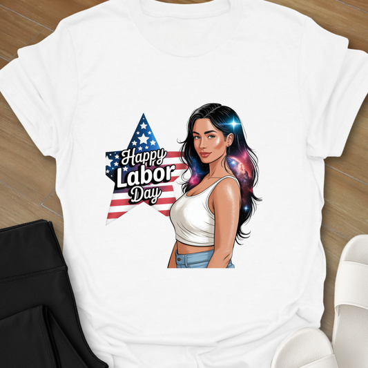 Curvy Girl Stars and Strips T-Shirt