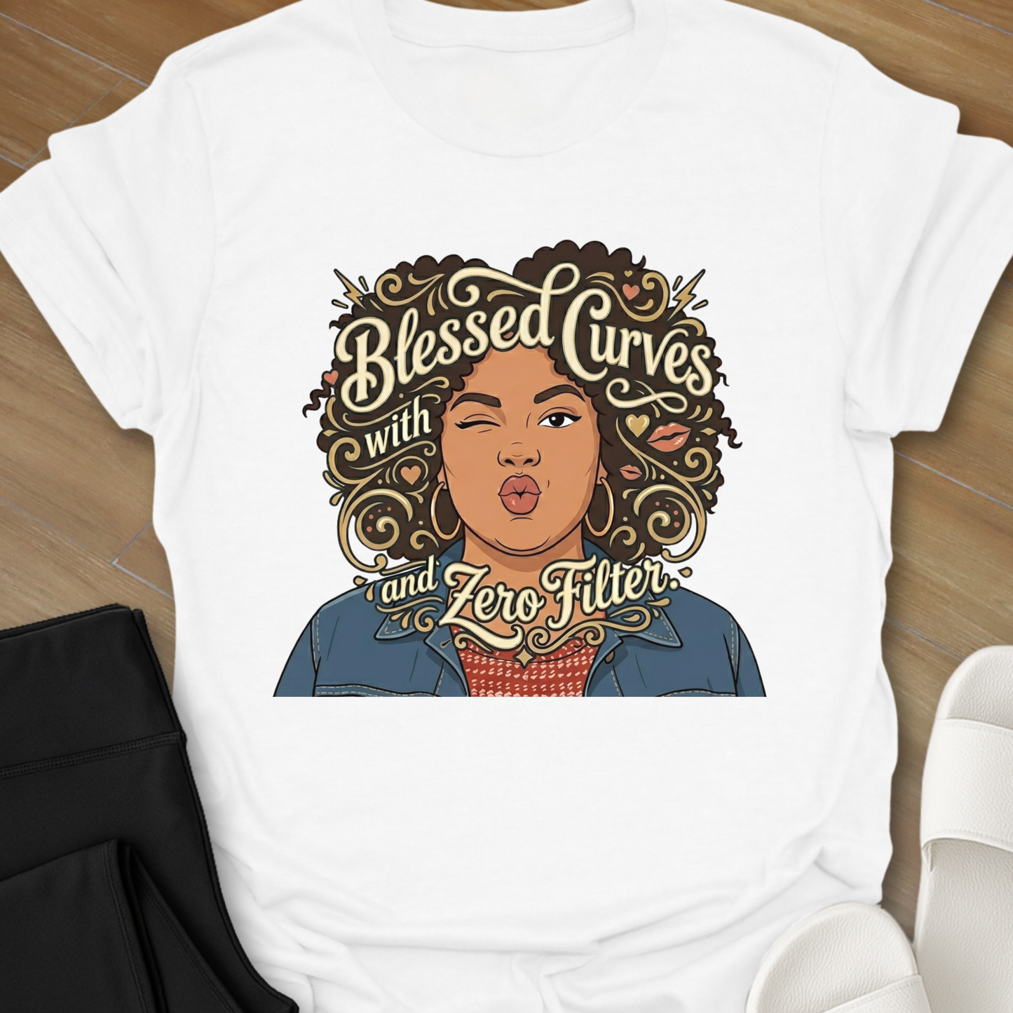 Blessed with Curves and Zero Filter T-Shirt
