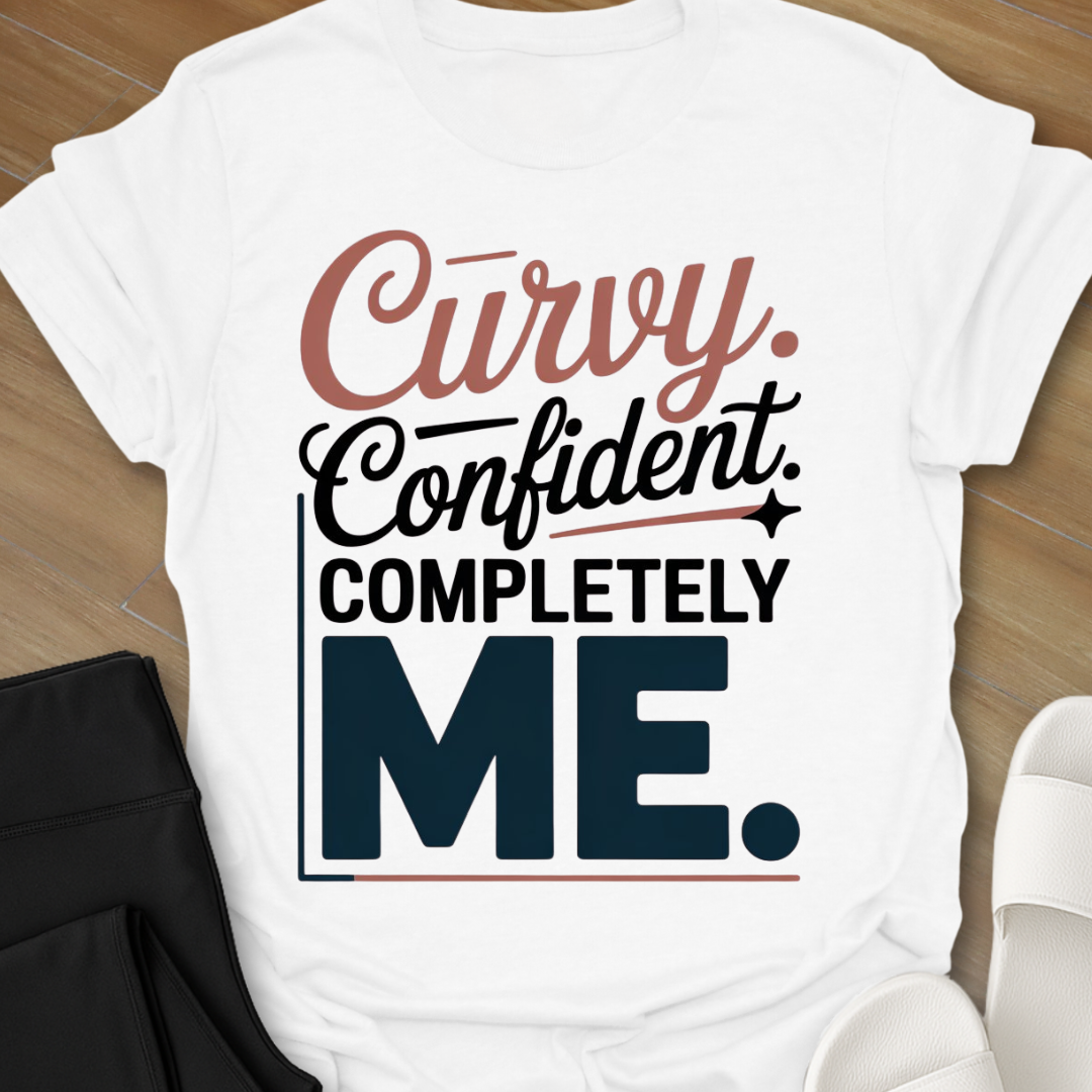 Curvy Confident Completely ME  T-Shirt