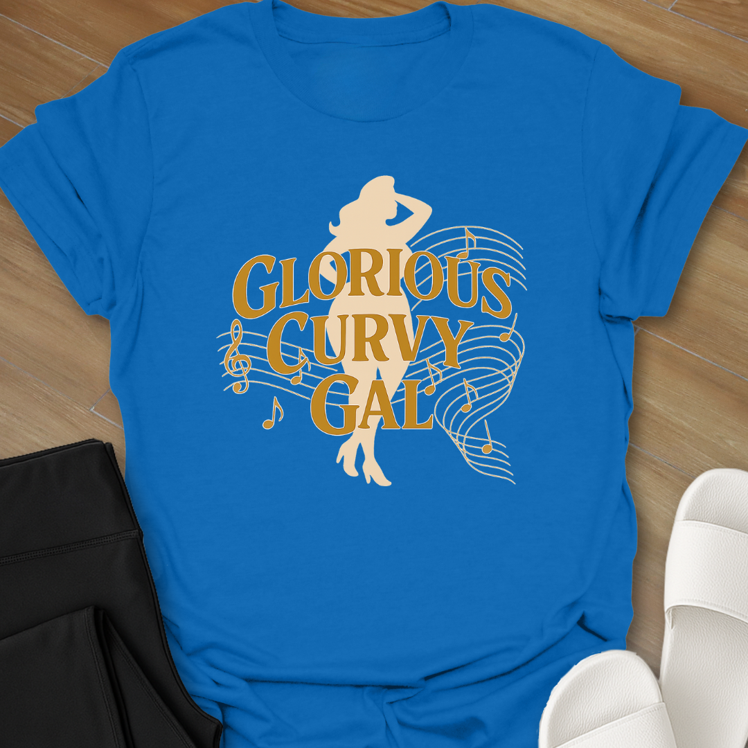 Glorious Curvy Gal Silhouette T-Shirt