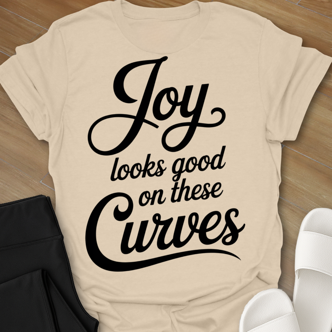 Joy looks good on these Curves T-Shirt