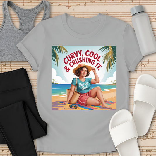 Curvy, Cool & Crushing it.  T-Shirt