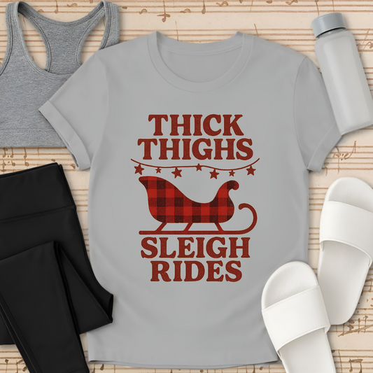 Curvy Girl Sleigh Ride T-Shirt