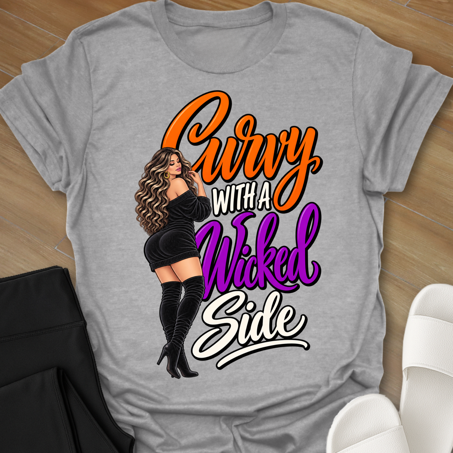 Curvy with a Wicked Side Halloween Shirt