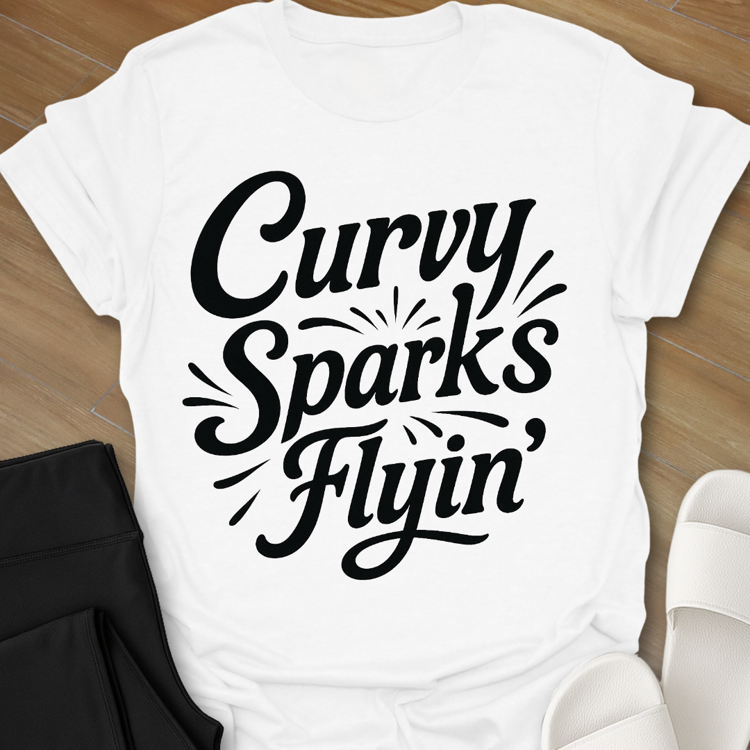 Curvy Sparks Flyin' T-Shirt