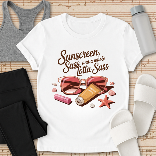 Curvy Sunscreen Sass T-Shirt